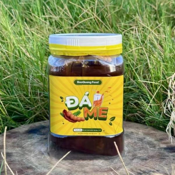 Đá me hạt dẻo, khóm mix hạt đác 1kg nhà làm kèm 2 bịch đậu phộng BaoQuang Food