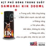Chai xịt sơn phủ bóng bóng trong suốt Samurai K1K 300ml