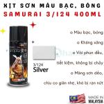 Chai xịt sơn Samurai 3/124 màu bạc 400ml