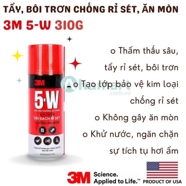 Chai xịt tẩy, chống rỉ sét, bôi trơn chống ăn mòn 3M 5-W (5W) 310g
