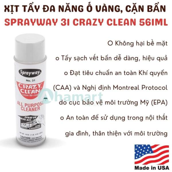 Chai xịt tẩy đa năng Sprayway 31 Crazy Clean 561ml (19oz)