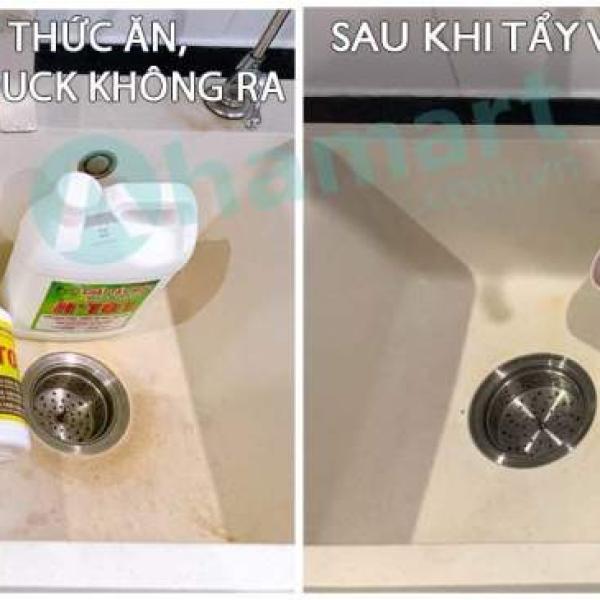 Chất tẩy mốc tường, mốc đá, mốc cao su, mốc silicon, tẩy trắng vải, khử trùng bề mặt HT01