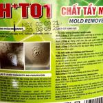 Chất tẩy mốc tường, mốc đá, mốc cao su, mốc silicon, tẩy trắng vải, khử trùng bề mặt HT01