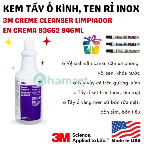 Kem tẩy đa năng, tẩy ố kính, tẩy ten rỉ inox 3M Creme Cleanser Limpiador En Crema 93662 946ml