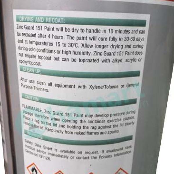 Cold galvanized paint Emonra Zinc Guard ZG151 bright zinc gray